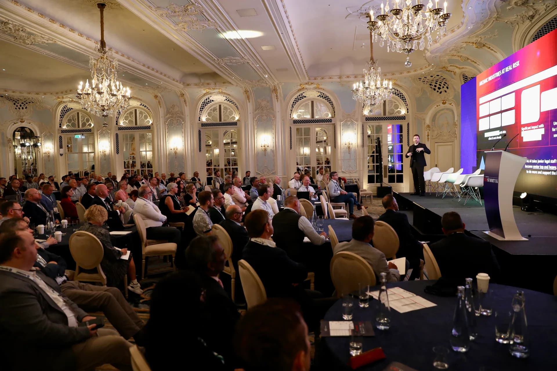 Danilo McGarry speaking on stage
